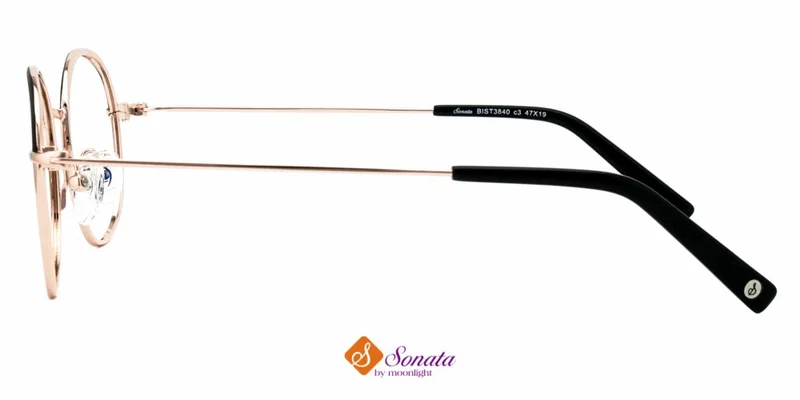 Detaliu ramă de vedere BIST 3840 c3 Sonata în combinație negru-auriu