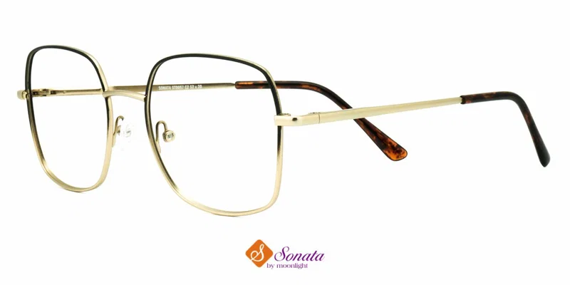 Ramă de ochelari Sonata ST 0057 c2 negru și auriu, vedere frontală