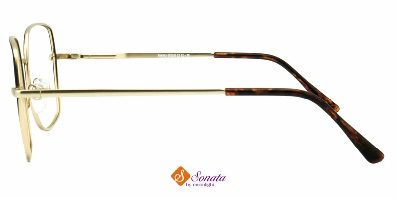 Detaliu ramă de ochelari Sonata ST 0057 c2 în culorile negru și auriu