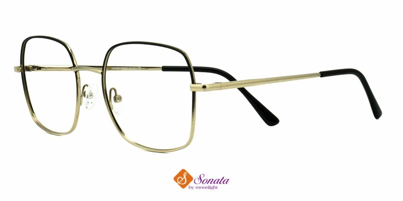 Ramă de ochelari ST 0057 c3 Sonata în culorile negru și auriu