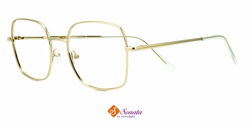 Ramă de ochelari damă ST 0057 c4 Sonata aurie, vedere frontală