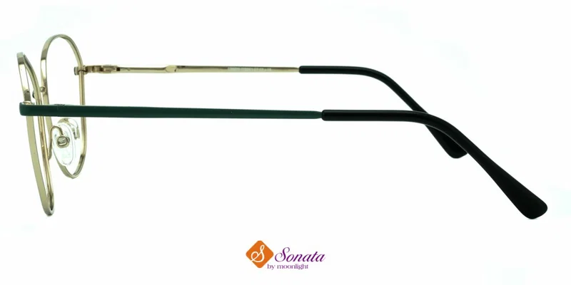 Ochelari cu ramă completă ST 0061 c2 Sonata, combinație auriu-verde