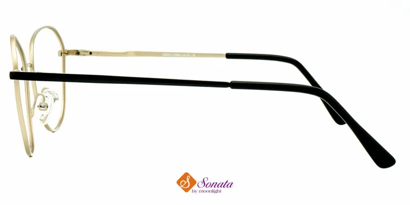 Detaliu rame de vedere Sonata ST 0061 c4, combinație negru-auriu
