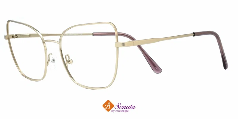 Ramă de ochelari ST 0069 c1 Sonata aurie, vedere frontală