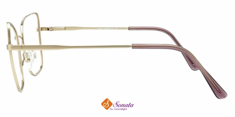 Detaliu ramă de ochelari Sonata ST 0069 c1, culoare aurie