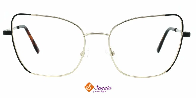 Ramă metalică integrală ST 0069 c2 Sonata, combinație negru și auriu