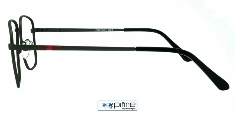 Detaliu ramă P 0071 c1 Prime în culorile gunmetal și roșu