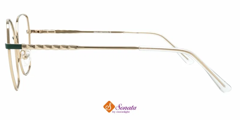 ST 0072 c4 Sonata, ramă de ochelari auriu-verde pentru femei