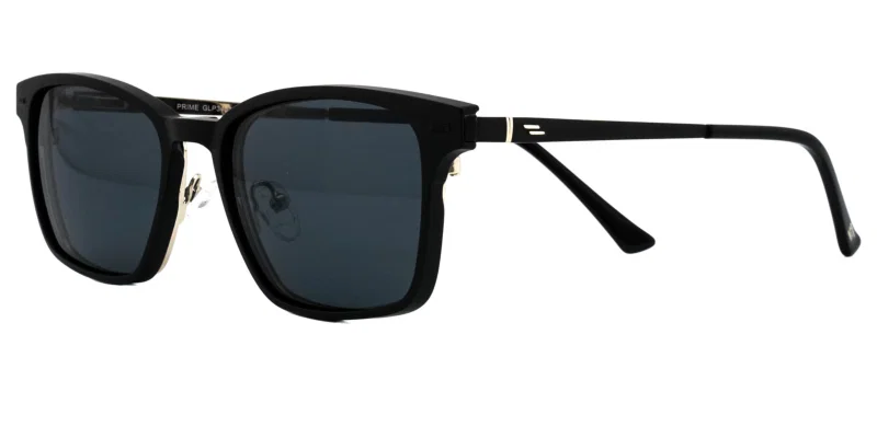 GLP 3451 c3 Prime, ramă metalică clip-on pentru bărbați, negru și auriu