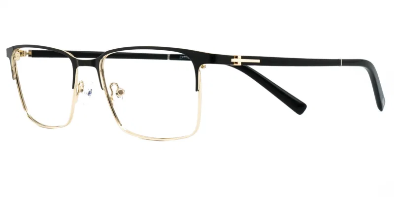 Ramă de ochelari YP 4422 c3 Prime pentru bărbați, negru și auriu, vedere frontală