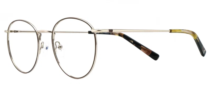 Ramă de ochelari MST 4622 c3 Sonata, metalică, maro și auriu