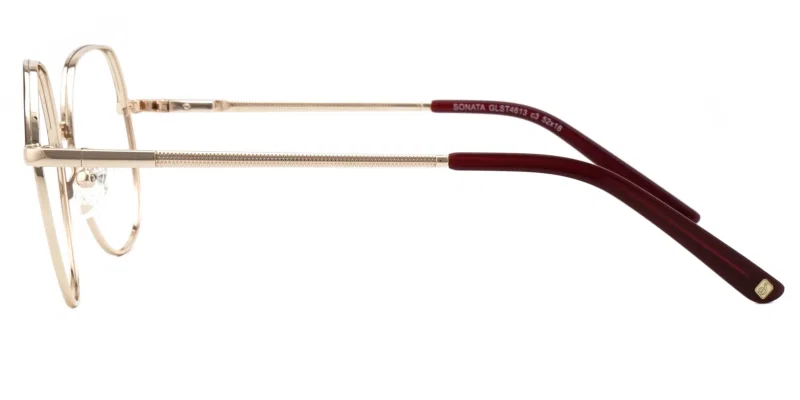 Ochelari GLST 4613 c3 Sonata, ramă full rim în nuanțe bordo și auriu