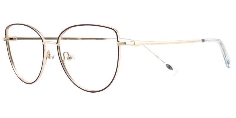 Ramă de ochelari TYM 4383 c3 Moonlight claret și auriu, vedere din față