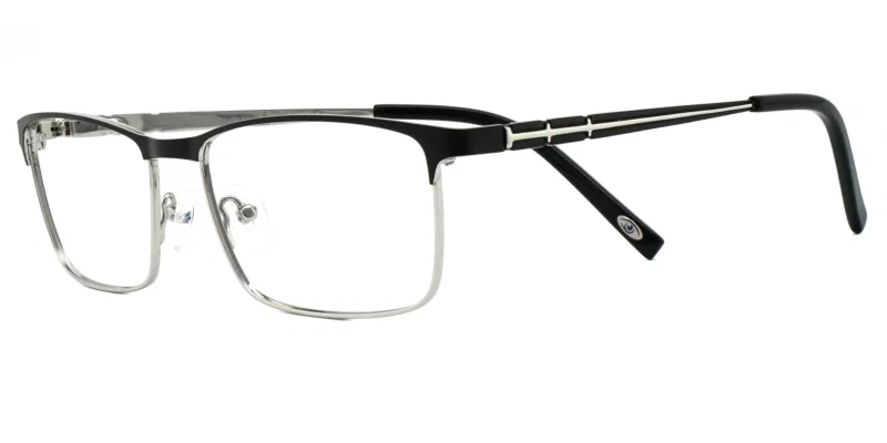 Ramă de ochelari TYM 4393 c1 Moonlight, negru și argintiu, vedere frontală