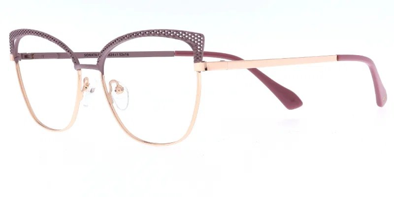 Rame de ochelari GLST 4624 c1 Sonata, auriu și violet, vedere frontală