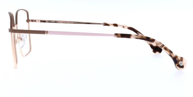 Ramă ochelari Moonlight CM 4809 c2, detaliu design maro-auriu
