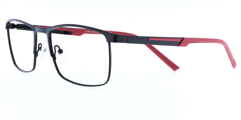 Ramă de ochelari BIP 4443 c1 Prime pentru bărbați, metalică, negru și roșu