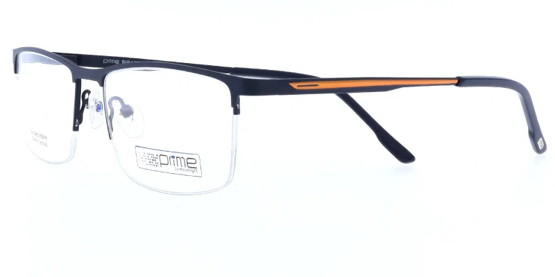 Ramă de ochelari BIP 4444 c3 Prime, metalică, negru și portocaliu