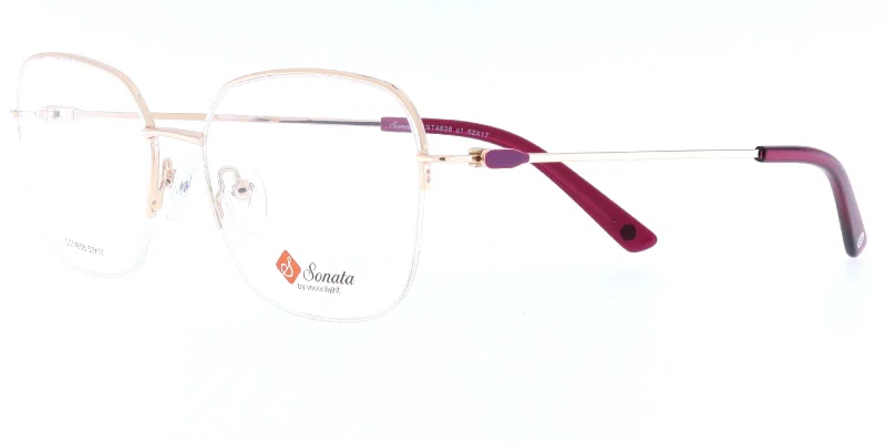 Ramă de ochelari CST 4638 c1 Sonata, metalică, auriu și violet