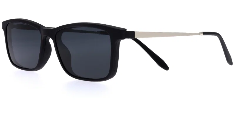 Rame ED XP 4453 c3 Prime clip-on pentru bărbați, negru și argintiu