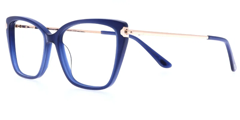 Ramă de ochelari YSM 4832 c3 Moonlight aurie și bleumarin, vedere frontală