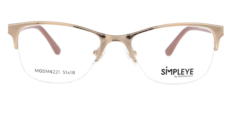 Ramă metalică pentru femei MGSM 4221 c3 Simpleye, design half rim