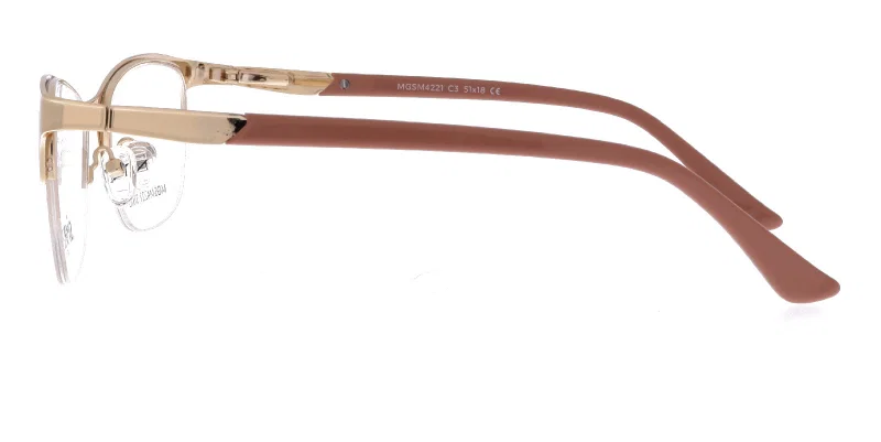 Detaliu ramă ochelari aurie MGSM 4221 c3 Simpleye