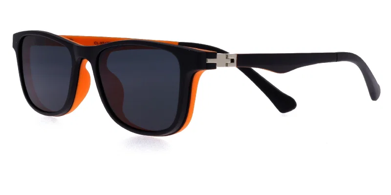 Ramă clip-on CL XS 4761 c2 Success pentru copii, negru și portocaliu