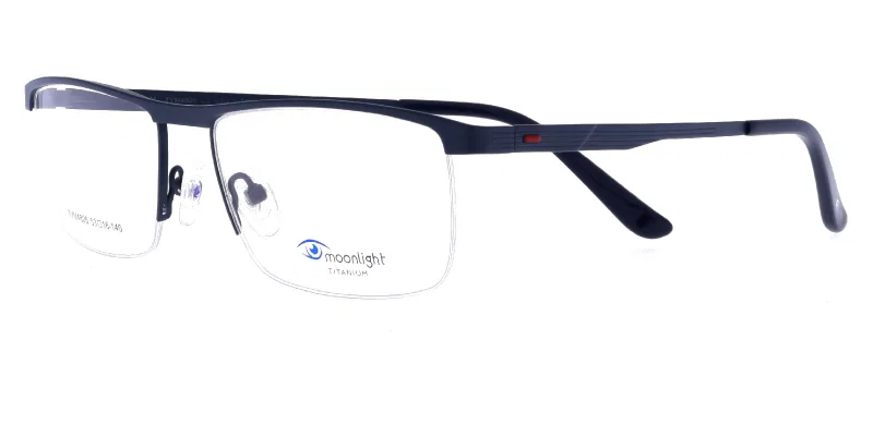 Ramă de ochelari TYM 4826 c2 Moonlight din titan, bleumarin și roșu, vedere frontală