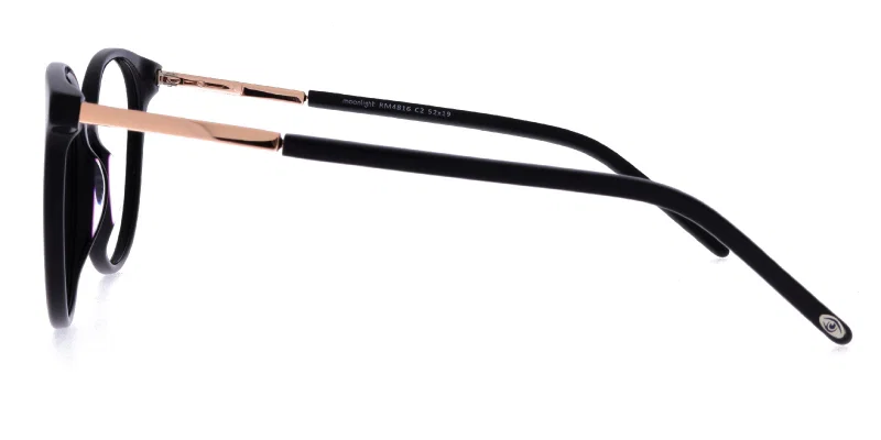 Detaliu ramă de ochelari RM 4816 c2 Moonlight în culorile negru și auriu