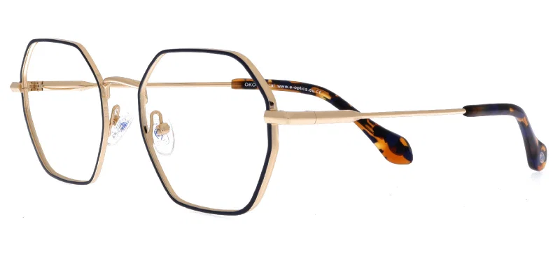 Ramă de ochelari YM 4842 c3 Moonlight, auriu și bleumarin, vedere frontală