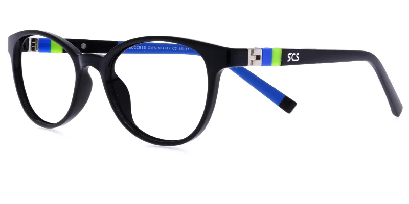 Ramă de ochelari copii CWA XS 4747 c2 Success negru și verde