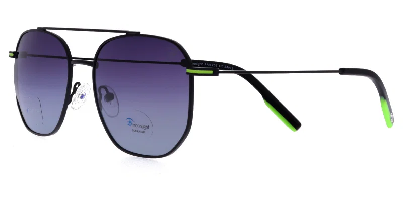 Ochelari de soare pentru bărbați RM 4201 c2 Moonlight, negri și verzi