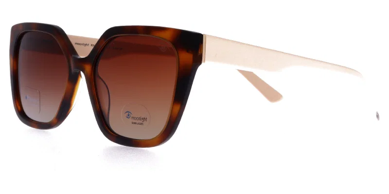 Ochelari de soare RM 4204 c1 Moonlight, ramă bej și maro, vedere frontală