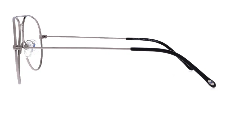 Detaliu ramă de ochelari TYM 4831 c2 Moonlight, culoare argintie