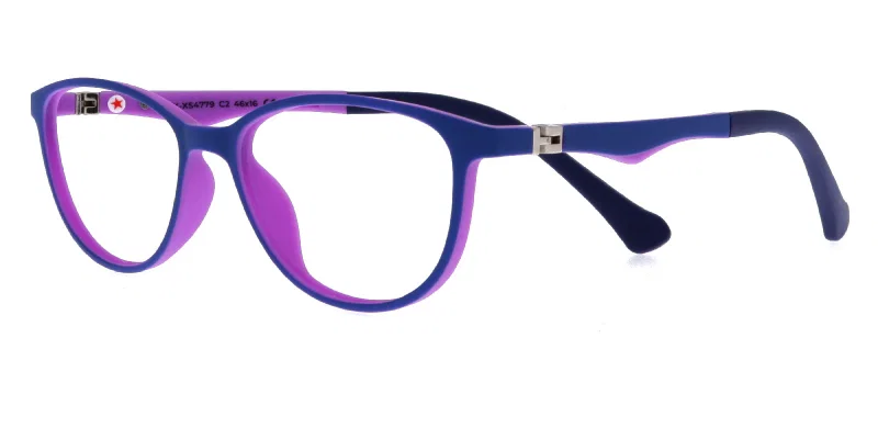 Ramă de ochelari pentru copii BK XS 4779 c2 Success, bleumarin și violet, vedere frontală