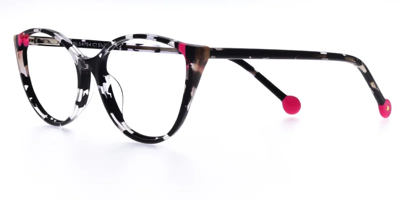 Rame de ochelari pentru copii BLS 4754 c1 Success, negre și roz