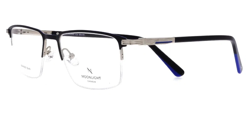 Ramă de ochelari BIM 4250 c2 Moonlight negru și bleumarin, vedere frontală
