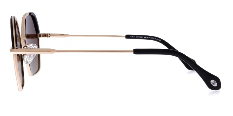 Model Moonlight YM 4207 c1, ochelari de soare damă în nuanțe de negru și auriu