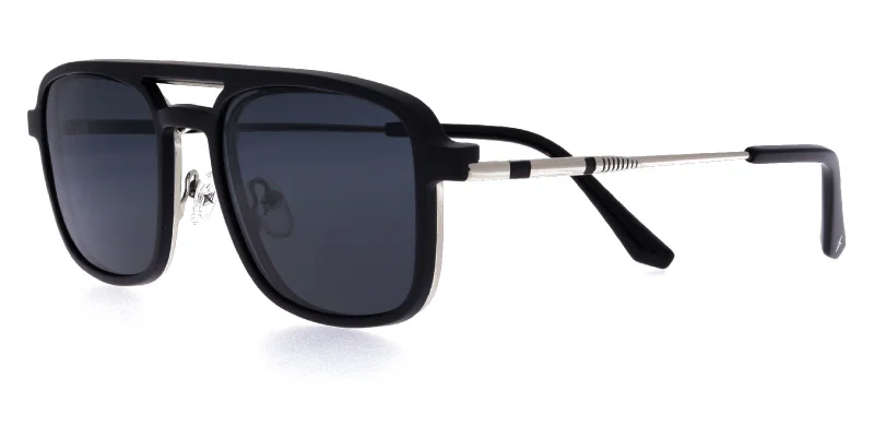 Ramă M 4255 c2 Moonlight metalică clip-on, negru și argintiu, vedere frontală