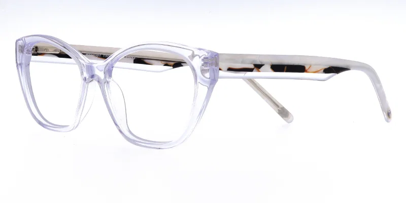 Ramă de ochelari TWM 4835 c3 Moonlight transparent și alb, vedere frontală