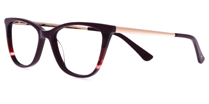 Ramă de ochelari TWM 4838 c2 Moonlight în nuanțe claret și auriu