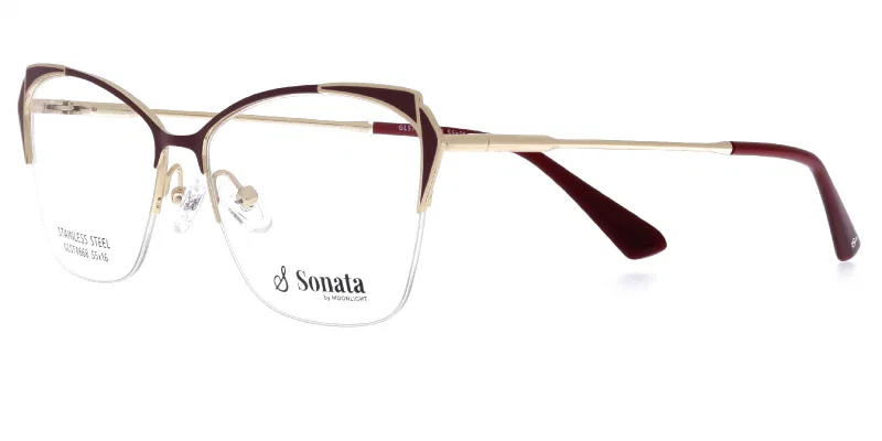 Rame GLST 4668 c3 Sonata pentru femei, metalice, bordo și aurii