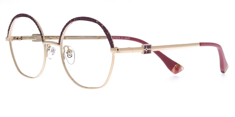 Rame de ochelari GLST 4673 c1 Sonata, auriu și violet, vedere frontală