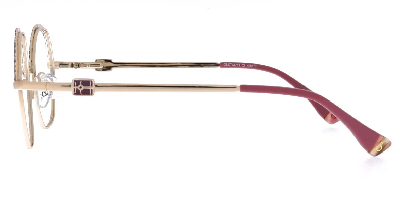 Rame de ochelari Sonata GLST 4673 c1, detaliu ramă aurie și violet