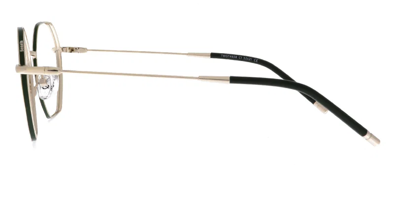 Detaliu ramă de ochelari TWST 4658 c1 Sonata, model auriu-verde