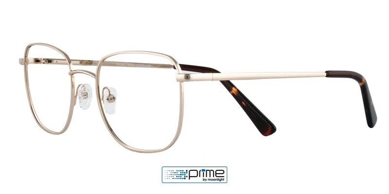 Ramă de ochelari P 0052 c5 Prime aurie, vedere frontală