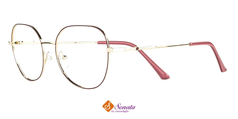 Rame de ochelari pentru femei ST 0018 c2 Sonata, auriu și violet, vedere frontală