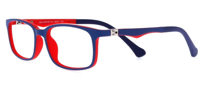 Ramă de ochelari copii DB XS 5743 c4 Success bleumarin și roșu, vedere frontală