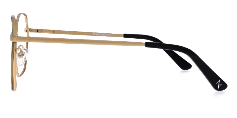 Model Moonlight MN 0108 c3, ramă metalică în nuanțe auriu și verde